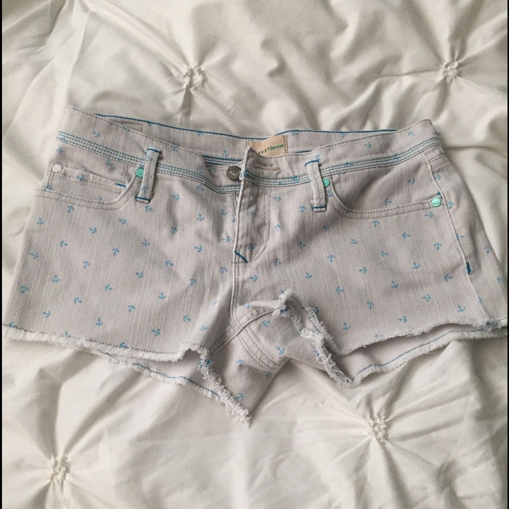 Roxy Light Gray Jean Shorts